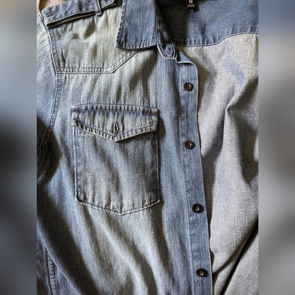 Denim Button Down Shirt Medium